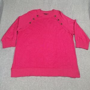 Lane Bryant Pink Women's Sweater with Button Accents Size 18/20